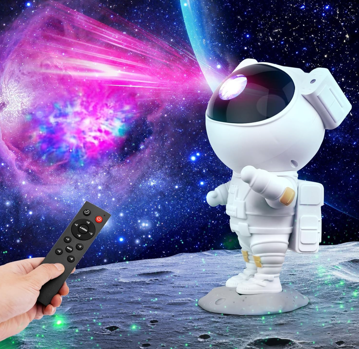 Proyector portátil galaxia astronauta