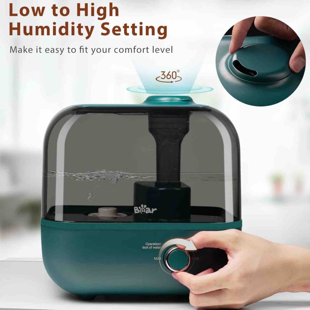 Humidificador con boquilla de vapor ajustable