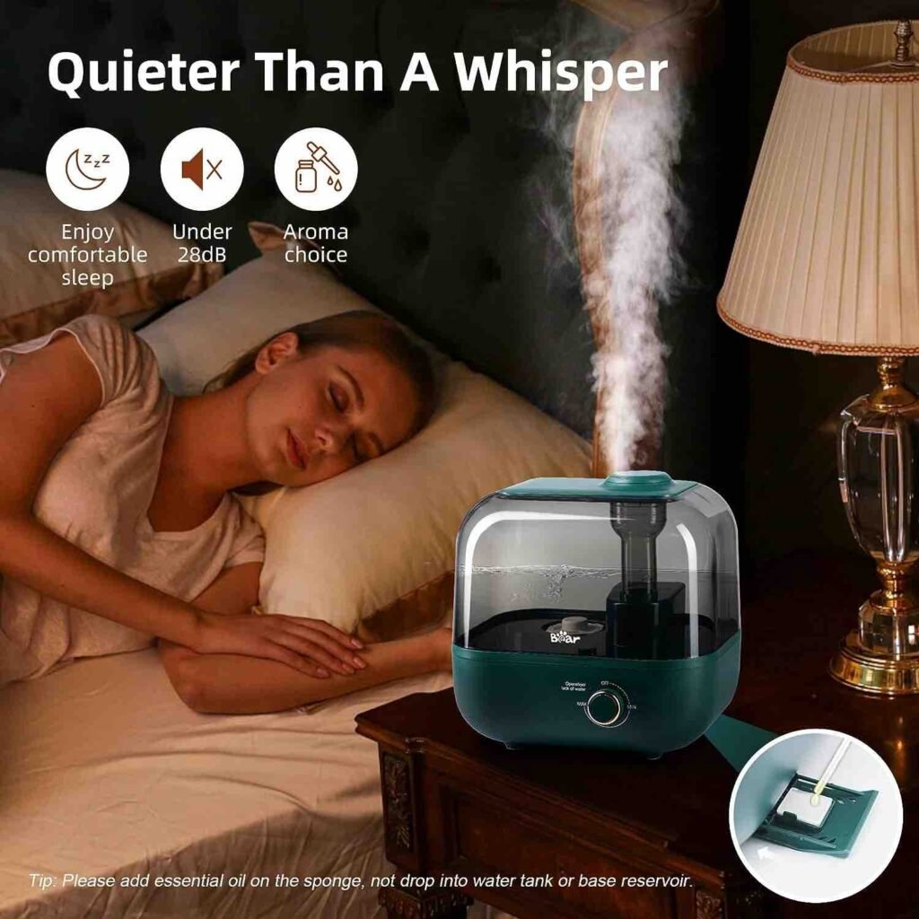 Humidificador silencioso para uso nocturno