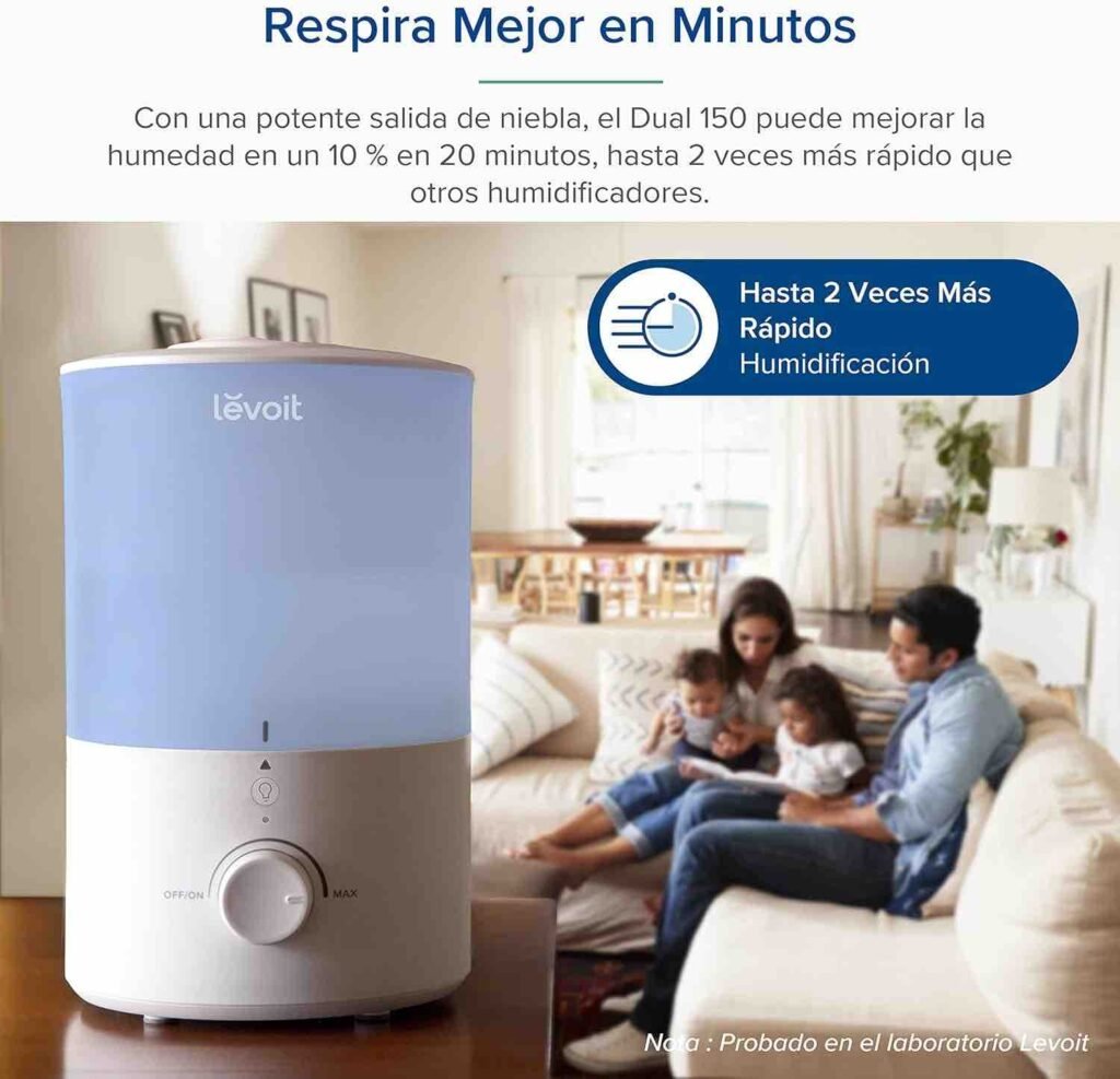 Humidificador ultrasilencioso para dormitorios